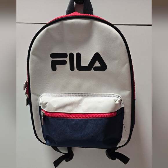Fila Other - FILA White Navy Mini Backpack with Red Trim